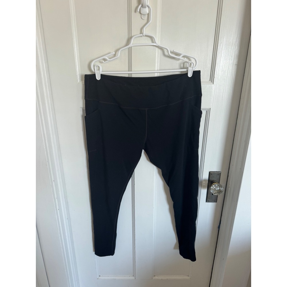 Woolx black Piper merino wool leggings size 1x